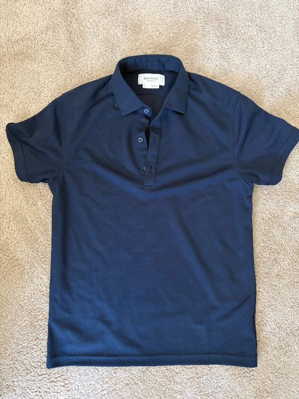 Ministry of Supply - Apollo Polo - Navy - Size Small